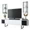 Porta TV bianco e nero 180x30x48h cm modulabile - Axa