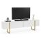 Porta TV bianco e oro 180x29x50h cm 2 ante - Lilith
