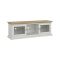 Porta TV bianco e quercia 149x41x50h cm 2 ante - Damrey
