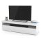 Porta TV bianco lucido 130x45x36h cm in legno - Adelicia