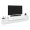 Porta TV bianco lucido 240x45x52h cm 3 ante - Tiche