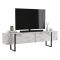 Porta TV marmo e nero 180x29x50h cm 2 ante - Lilith