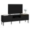 Porta TV nero 177x39x56h cm 2 ante e 1 cassetto - Anselme