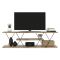 Porta TV nero,noce 120x30x33h cm in legno - Desdemona