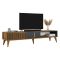 Porta TV noce e antracite 180x35x40h cm 2 ante e 1 cassetto - Jakuchu