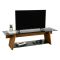 Porta TV noce e nero 158x40x45h cm in legno - Amorosi