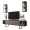 Porta TV noce e nero 180x30x48h cm 2 ante - Iva