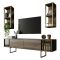 Porta TV noce e nero 180x30x48h cm modulabile - Artinay