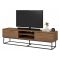 Porta TV noce e nero 180x40x50h cm in legno - Corinna