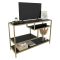 Porta TV oro e antracite 120x39x75h cm in legno - Ivette