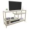 Porta TV oro e bianco 120x39x75h cm in legno - Ivette