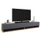 Porta TV quercia e antracite 180x31x29h cm 2 ante - Compasso