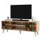 Porta TV quercia e multicolore 140x40x50h cm 2 ante - Enrica