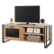 Porta TV quercia e nero 130x45x50h cm in legno - Luban