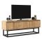 Porta TV quercia e nero 140x40x50h cm in legno - Ignazia