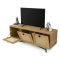 Porta TV quercia e nero 140x40x60h cm 3 ante - Assemini