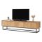Porta TV quercia e nero 180x40x50h cm in legno - Ignazia
