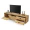 Porta TV quercia e nero 180x40x60h cm 2 ante e 2 cassetti - Apollinare