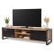 Porta TV quercia e nero 180x45x50h cm 2 ante - Cyprien