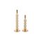 Portacandela Bianco Crema oro set da 2 Colore Struttura oro, Sfumatura Colore Struttura Crema - Tiksi