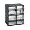Portaoggetti nero con cassetti 19x23h cm - Atanasia