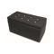Pouf contenitore porta oggetti in ecopelle 90x45x45h cm grigio - Felicita