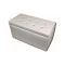 Pouf contenitore rettangolare in ecopelle 90x45x45h cm bianco - Felicita
