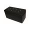 Pouf contenitore salvaspazio in ecopelle 90x45x45h cm nero - Felicita