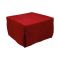 Pouf cubico rosso 78x78x45h cm - letto Arno