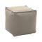 Pouf imbottito beige 45x45x45h cm - Aron