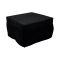 Pouf quadrato nero 78x78x45h cm - letto Arno