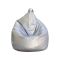 Pouf sacco argento 80x80x120h cm - Azelia