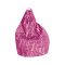 Pouf sacco rosa e bianco 80x80x120h cm - Marisa