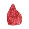 Pouf sacco rosso e bianco 80x80x120h cm - Marisa