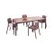 Salotto da esterno 4 posti e 1 tavolo effetto rattan marrone - Arret