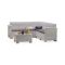 Salotto da esterno 5 posti e 1 tavolo effetto rattan bianco - Somnus