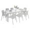 Salotto da giardino sedie effetto rattan bianco - Arret
