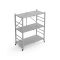 Scaffali Grigio Ruote 3 Ripiani, Peso Supportato 40 kg - Cossato