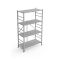 Scaffali Grigio Ruote 4 Ripiani, Peso Supportato 40 kg - Soprana
