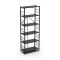 Scaffali Nero 6 Ripiani Peso Supportato 40 kg, - Ficulle