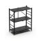 Scaffali Nero Ruote 3 Ripiani, Peso Supportato 40 kg - Cossato
