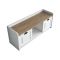 Scarpiera 2 ante bianca e noce 120x45h cm - Egay
