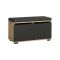 Scarpiera 2 ante noce e nera 80x42h cm - Delphin