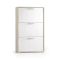 Scarpiera 3 ante bianca e rovere 67x112h cm - Axinite