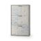 Scarpiera 3 ante cemento e azzurra 67x112h cm - Axinite