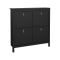 Scarpiera 4 ante nera 102x102h cm - Actinidia