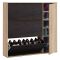 Scarpiera 4 ante rovere e nera 106x115h cm - Ammour