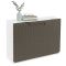 Scarpiera 6 paia tortora e bianca 51x40h cm - Aseo