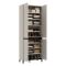 Scarpiera Beige Nero 9 Ripiani 4 Ante 80x40x205.5h cm, Piedini Inclusi - Peligni