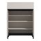 Scarpiera Beige Nero un Cassetto 4 Ripiani 80x40x109.5h cm, 2 Ante - Ilarione